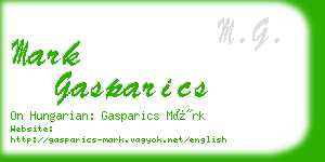 mark gasparics business card